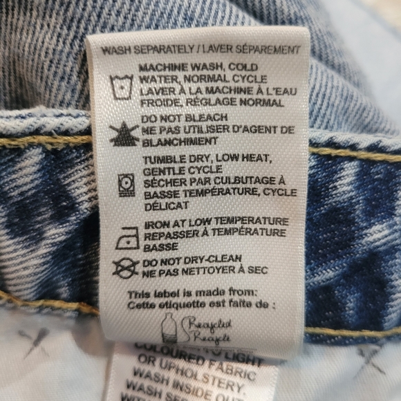 Denver Hayes Women's Acid Wash Wide Leg High Waist Cotton Denim Jeans 14 Blue - Picture 8 of 8